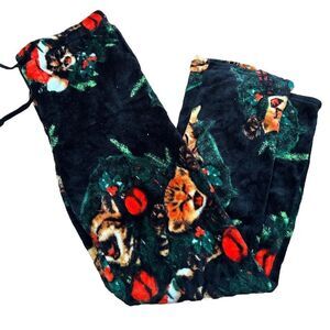 Mad Engine Christmas Cat Fleece Pajama Pants
